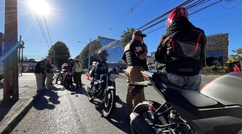 Fiscalización a Delivery en Temuco deja infracciones y motocicletas fuera de circulación