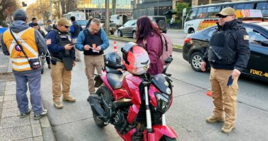 Fiscalización permitió detectar a motociclistas que trabajaban ilegalmente como delivery en Temuco