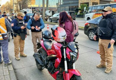 Fiscalización permitió detectar a motociclistas que trabajaban ilegalmente como delivery en Temuco