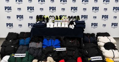 Más de $52 millones en ropa falsificada: PDI desbarata venta ilegal en pleno centro de Temuco