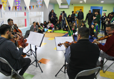 Quinteto de cuerdas de la Orquesta Filarmónica de Temuco ofreció concierto para niños en Loncoche